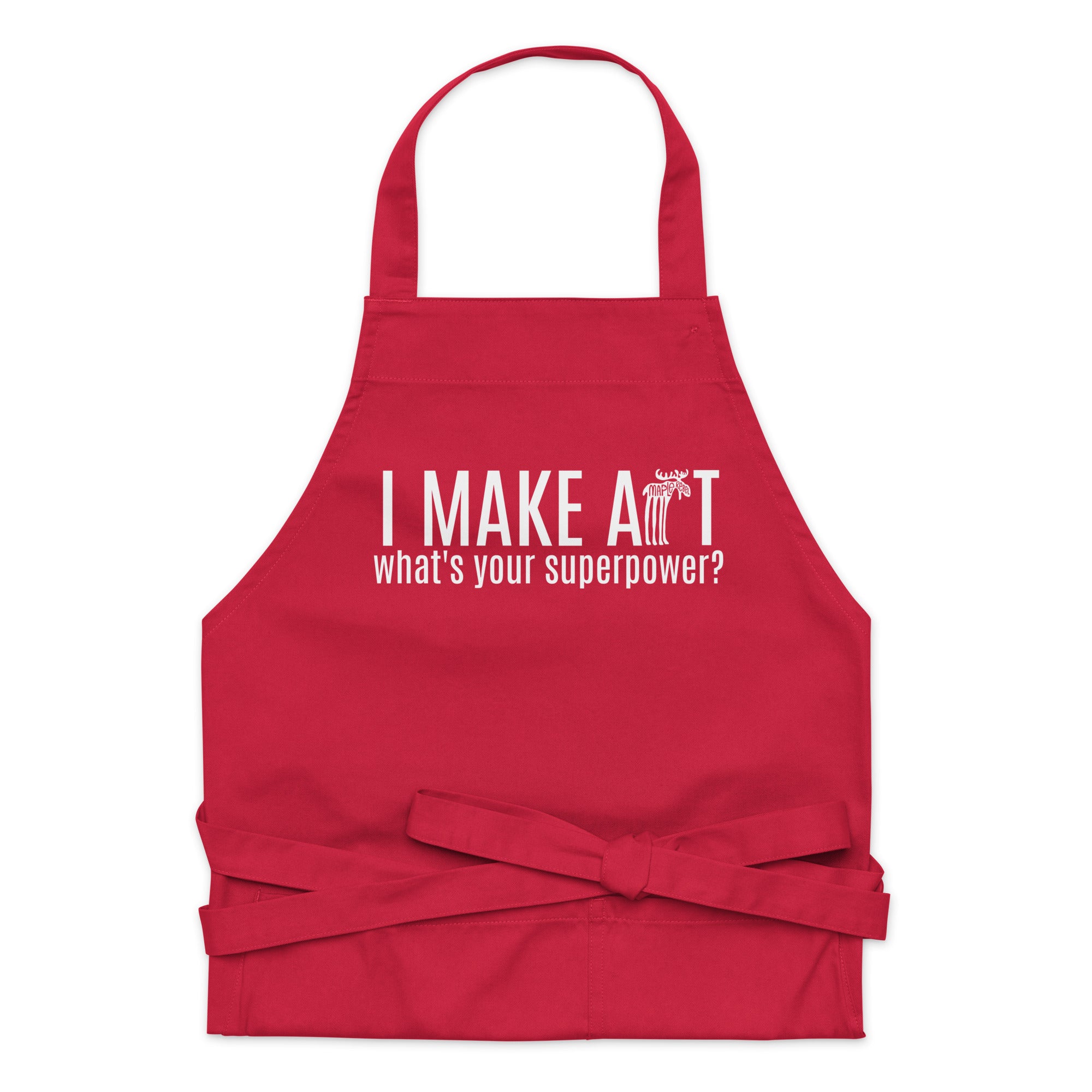 I Make Art - Organic cotton apron